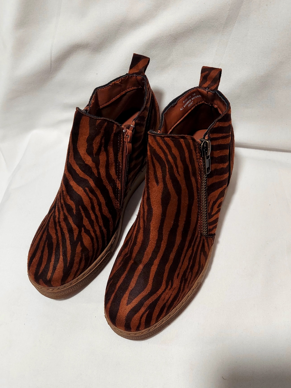 Bamboo Animal Print Ankle Boots EU 40